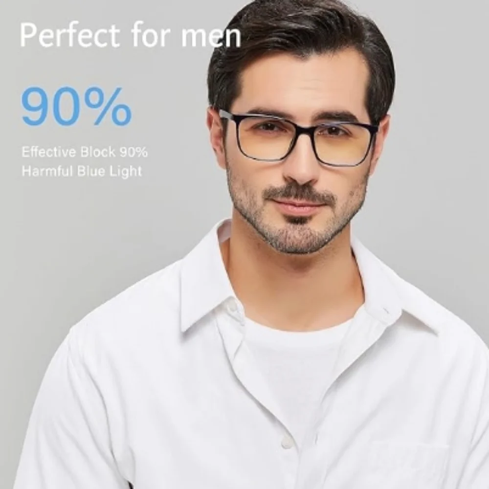 Blue Light Blocking Anti Eyestrain Lens Eyeglasses Blue Frame